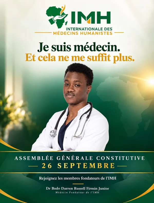 Affiche : Je suis médecin, Dr Bado Darren Russell Firmin Junior